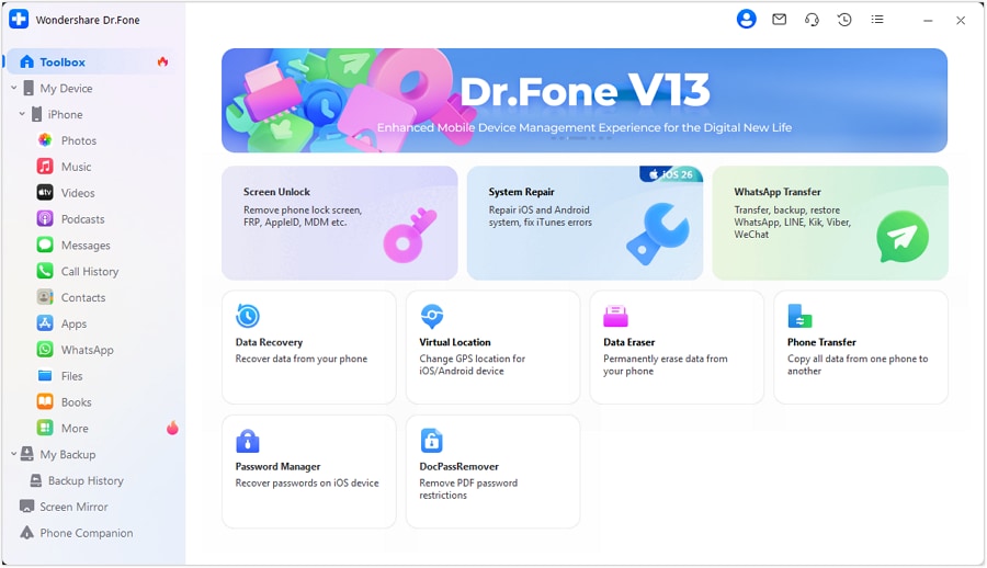 drfone home interface