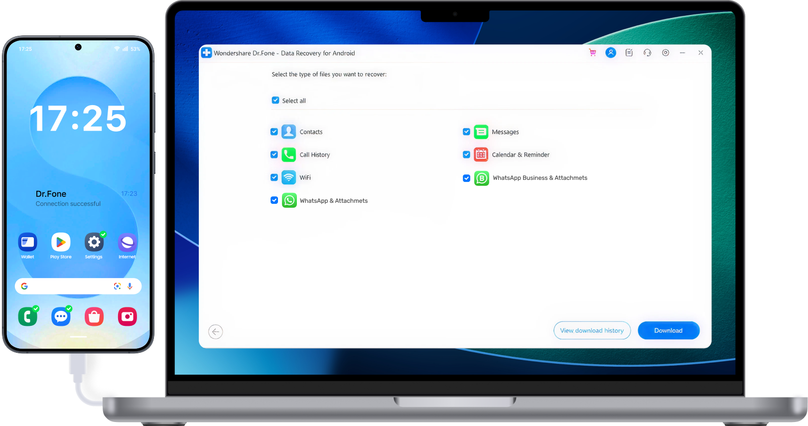 recover backup data from google drive